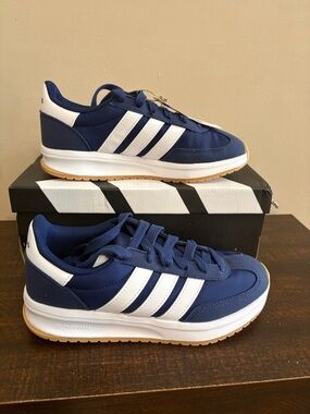 adidas Navy and White Kids Run 70’s Sneakers